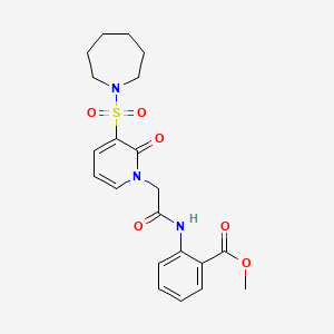 methyl 2-(2-(3-(azepan-1-ylsulfonyl)-2-oxopyridin-1(2H)-yl)acetamido)benzoate