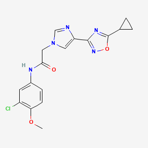 N-(3-chloro-4-methoxyphenyl)-2-(4-(5-cyclopropyl-1,2,4-oxadiazol-3-yl)-1H-imidazol-1-yl)acetamide