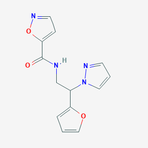 N-(2-(furan-2-yl)-2-(1H-pyrazol-1-yl)ethyl)isoxazole-5-carboxamide