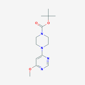 molecular formula C14H22N4O3 B2998882 Tert-butyl 4-(6-methoxypyrimidin-4-yl)piperazine-1-carboxylate CAS No. 1353954-40-1