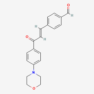 4-[(E)-3-(4-morpholin-4-ylphenyl)-3-oxoprop-1-enyl]benzaldehyde
