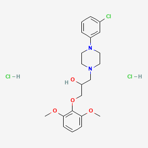 1-(4-(3-Chlorophenyl)piperazin-1-yl)-3-(2,6-dimethoxyphenoxy)propan-2-ol dihydrochloride