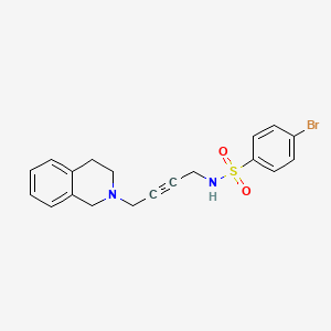 molecular formula C19H19BrN2O2S B2998893 4-溴-N-(4-(3,4-二氢异喹啉-2(1H)-基)丁-2-炔-1-基)苯磺酰胺 CAS No. 1351608-07-5