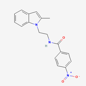 molecular formula C18H17N3O3 B2998898 N-[2-(2-methylindol-1-yl)ethyl]-4-nitrobenzamide CAS No. 689264-78-6