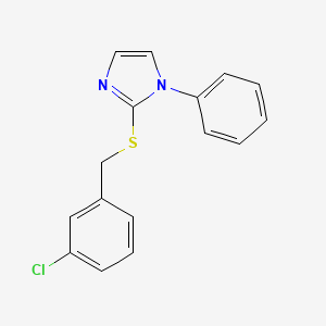 3-chlorobenzyl 1-phenyl-1H-imidazol-2-yl sulfide