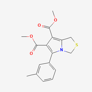 molecular formula C17H17NO4S B2998907 dimethyl 5-(3-methylphenyl)-1H-pyrrolo[1,2-c][1,3]thiazole-6,7-dicarboxylate CAS No. 339113-00-7