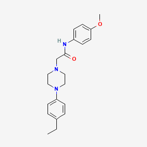 molecular formula C21H27N3O2 B2998908 2-[4-(4-乙基苯基)哌嗪-1-基]-N-(4-甲氧基苯基)乙酰胺 CAS No. 695174-46-0