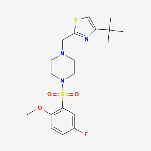 4-(Tert-butyl)-2-((4-((5-fluoro-2-methoxyphenyl)sulfonyl)piperazin-1-yl)methyl)thiazole