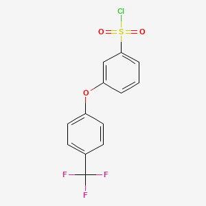 molecular formula C13H8ClF3O3S B2998925 {3-[4-(Trifluoromethyl)phenoxy]phenyl}sulfonyl chloride CAS No. 882014-01-9