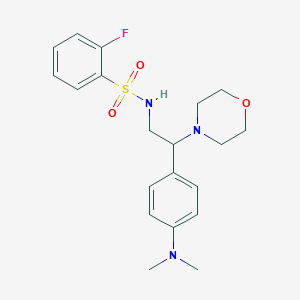 N-(2-(4-(dimethylamino)phenyl)-2-morpholinoethyl)-2-fluorobenzenesulfonamide