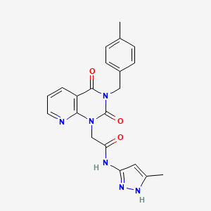 N-(3-methyl-1H-pyrazol-5-yl)-2-{3-[(4-methylphenyl)methyl]-2,4-dioxo-1H,2H,3H,4H-pyrido[2,3-d]pyrimidin-1-yl}acetamide
