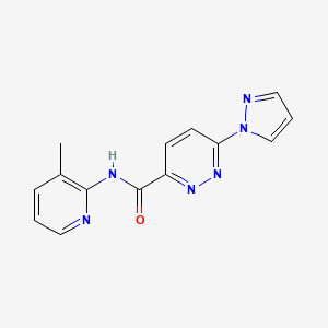 molecular formula C14H12N6O B2998937 N-(3-methylpyridin-2-yl)-6-(1H-pyrazol-1-yl)pyridazine-3-carboxamide CAS No. 1351660-11-1