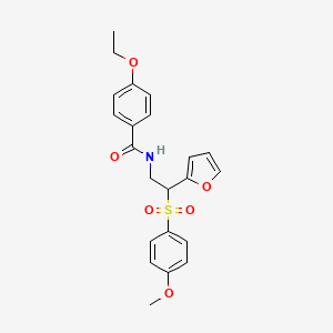 4-ethoxy-N-{2-(2-furyl)-2-[(4-methoxyphenyl)sulfonyl]ethyl}benzamide