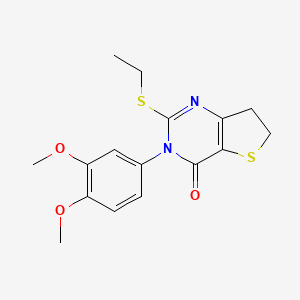 3-(3,4-Dimethoxyphenyl)-2-ethylsulfanyl-6,7-dihydrothieno[3,2-d]pyrimidin-4-one