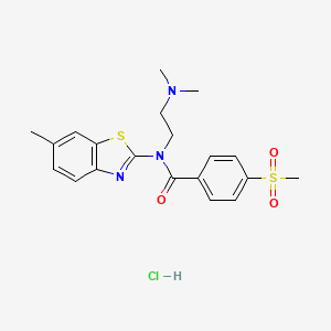 N-(2-(dimethylamino)ethyl)-N-(6-methylbenzo[d]thiazol-2-yl)-4-(methylsulfonyl)benzamide hydrochloride