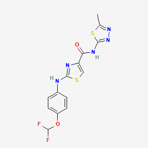 2-((4-(difluoromethoxy)phenyl)amino)-N-(5-methyl-1,3,4-thiadiazol-2-yl)thiazole-4-carboxamide