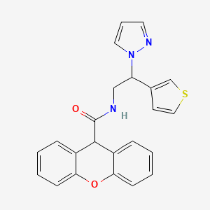 N-(2-(1H-pyrazol-1-yl)-2-(thiophen-3-yl)ethyl)-9H-xanthene-9-carboxamide