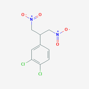 molecular formula C9H8Cl2N2O4 B2998950 1,2-Dichloro-4-(1,3-dinitropropan-2-yl)benzene CAS No. 2287316-92-9