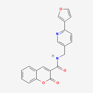 N-((6-(furan-3-yl)pyridin-3-yl)methyl)-2-oxo-2H-chromene-3-carboxamide