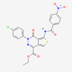 Ethyl 3-(4-chlorophenyl)-5-[(4-nitrobenzoyl)amino]-4-oxothieno[3,4-d]pyridazine-1-carboxylate