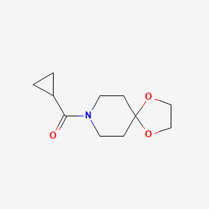 molecular formula C11H17NO3 B2998962 8-(Cyclopropylcarbonyl)-1,4-dioxa-8-azaspiro[4.5]decane CAS No. 49682-94-2