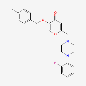2-[[4-(2-Fluorophenyl)piperazin-1-yl]methyl]-5-[(4-methylphenyl)methoxy]pyran-4-one