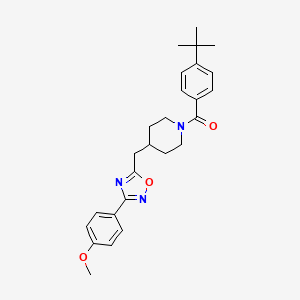 1-(4-Tert-butylbenzoyl)-4-{[3-(4-methoxyphenyl)-1,2,4-oxadiazol-5-yl]methyl}piperidine