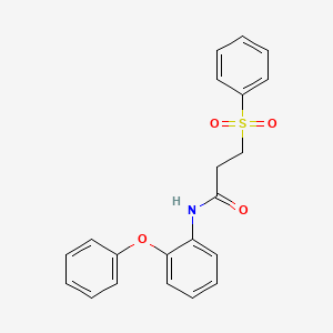 molecular formula C21H19NO4S B2998975 3-(benzenesulfonyl)-N-(2-phenoxyphenyl)propanamide CAS No. 868676-93-1