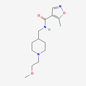 molecular formula C14H23N3O3 B2998986 N-((1-(2-methoxyethyl)piperidin-4-yl)methyl)-5-methylisoxazole-4-carboxamide CAS No. 1448052-66-1
