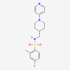 4-fluoro-2-methyl-N-((1-(pyridin-4-yl)piperidin-4-yl)methyl)benzenesulfonamide