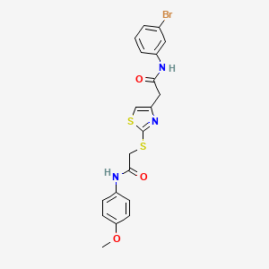 N-(3-bromophenyl)-2-(2-((2-((4-methoxyphenyl)amino)-2-oxoethyl)thio)thiazol-4-yl)acetamide