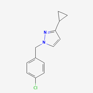 molecular formula C13H13ClN2 B2998999 1-(4-chlorobenzyl)-3-cyclopropyl-1H-pyrazole CAS No. 956796-63-7
