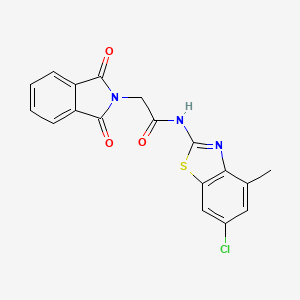 N-(6-chloro-4-methylbenzo[d]thiazol-2-yl)-2-(1,3-dioxoisoindolin-2-yl)acetamide