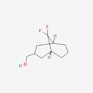 molecular formula C10H16F2O B2999007 [(1R,5S)-9,9-Difluoro-3-bicyclo[3.3.1]nonanyl]methanol CAS No. 2490314-56-0