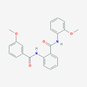molecular formula C22H20N2O4 B299903 2-[(3-methoxybenzoyl)amino]-N-(2-methoxyphenyl)benzamide 