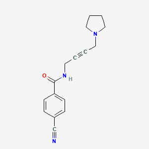 4-cyano-N-(4-(pyrrolidin-1-yl)but-2-yn-1-yl)benzamide