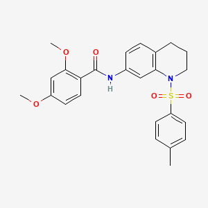 molecular formula C25H26N2O5S B2999032 2,4-二甲氧基-N-(1-甲苯磺酰-1,2,3,4-四氢喹啉-7-基)苯甲酰胺 CAS No. 898447-72-8