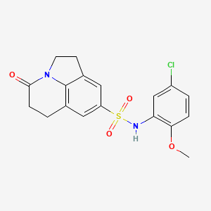 molecular formula C18H17ClN2O4S B2999036 N-(5-chloro-2-methoxyphenyl)-4-oxo-2,4,5,6-tetrahydro-1H-pyrrolo[3,2,1-ij]quinoline-8-sulfonamide CAS No. 898463-10-0