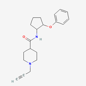 molecular formula C20H26N2O2 B2999043 N-(2-Phenoxycyclopentyl)-1-prop-2-ynylpiperidine-4-carboxamide CAS No. 1385459-17-5