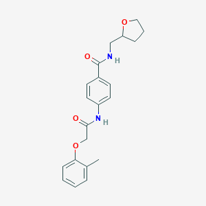 molecular formula C21H24N2O4 B299905 4-{[(2-methylphenoxy)acetyl]amino}-N-(tetrahydro-2-furanylmethyl)benzamide 