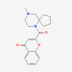 molecular formula C19H22N2O3 B2999052 2-(9-methyl-6,9-diazaspiro[4.5]decane-6-carbonyl)-4H-chromen-4-one CAS No. 1421496-78-7