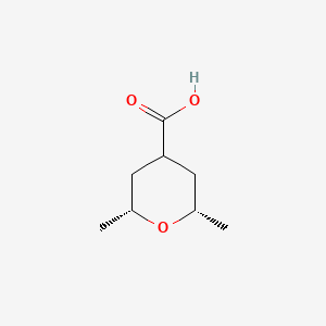 molecular formula C8H14O3 B2999059 rac-(2R,4r,6S)-2,6-dimethyloxane-4-carboxylic acid CAS No. 2572591-33-2