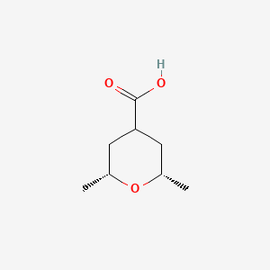 molecular formula C8H14O3 B2999059 rac-(2R,4r,6S)-2,6-二甲基氧杂环-4-羧酸 CAS No. 2572591-33-2