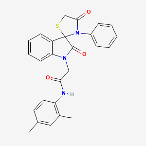 molecular formula C26H23N3O3S B2999060 N-(2,4-dimethylphenyl)-2-(2,4'-dioxo-3'-phenylspiro[indole-3,2'-[1,3]thiazolidin]-1(2H)-yl)acetamide CAS No. 894545-55-2