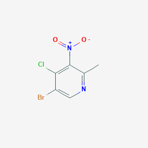 molecular formula C6H4BrClN2O2 B2999068 5-Bromo-4-chloro-2-methyl-3-nitropyridine CAS No. 1805185-07-2
