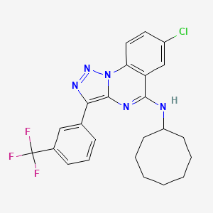 molecular formula C24H23ClF3N5 B2999069 7-chloro-N-cyclooctyl-3-(3-(trifluoromethyl)phenyl)-[1,2,3]triazolo[1,5-a]quinazolin-5-amine CAS No. 893789-70-3