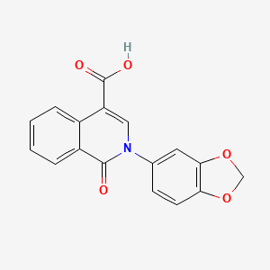 2-(Benzo[d][1,3]dioxol-5-yl)-1-oxo-1,2-dihydroisoquinoline-4-carboxylic acid