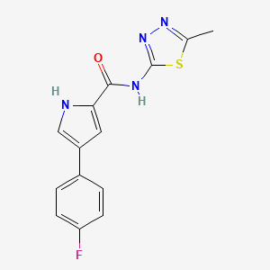 4-(4-fluorophenyl)-N-(5-methyl-1,3,4-thiadiazol-2-yl)-1H-pyrrole-2-carboxamide