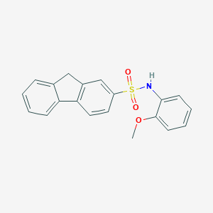 molecular formula C20H17NO3S B299908 N-(2-methoxyphenyl)-9H-fluorene-2-sulfonamide 