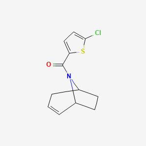 molecular formula C12H12ClNOS B2999084 8-(5-Chlorothiophene-2-carbonyl)-8-azabicyclo[3.2.1]oct-2-ene CAS No. 1797730-08-5